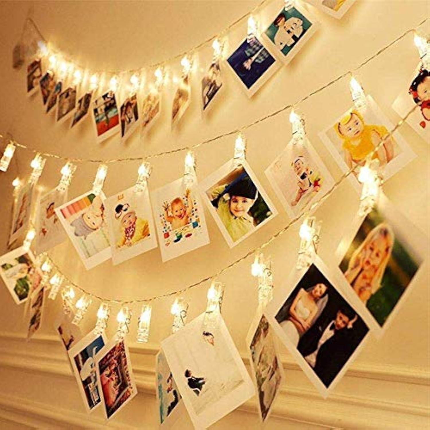 Photo Clip String Lights Led Fairy Clip String Lights Hanging Photo Pictures Battery Operated For Gifts Patio Christmas