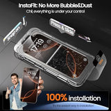 2+2 Pack for iPhone 16 Pro Privacy Screen Protector 6.3" with Camera Lens Protector [Auto Alignment/Dust Removal] Anti Spy Tempered Glass [Military
