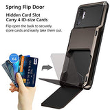 Case for Galaxy Note 10+ Case Wallet 4-Slot Pocket ID Card Holder Scratch Resistant Dual Layer Protective Bumper Rubber Armor Hard Shell Cover for