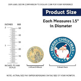 Merry Christmas Round Stickers Rolls Cute Santa Elk Gingerbread Man Snowman Stickers Christmas Party Favors Adhesive Stickers Winter Holiday Party Supplies For Kids Adults?500 Per Roll?