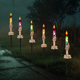 Halloween Decorations, 10 Pack Skull Candle Lights with Stakes, Battery Operated Waterproof Pathway Decor with Timer for Indoor Outdoor Front Pathway Lawn Yard Garden