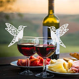 Wedding Name Place Cards, Place Cards For Wedding Or Party, Little Bird Shape Seating Name Place Cards For Wine Glass Table Decoration (50Pcs)(White)