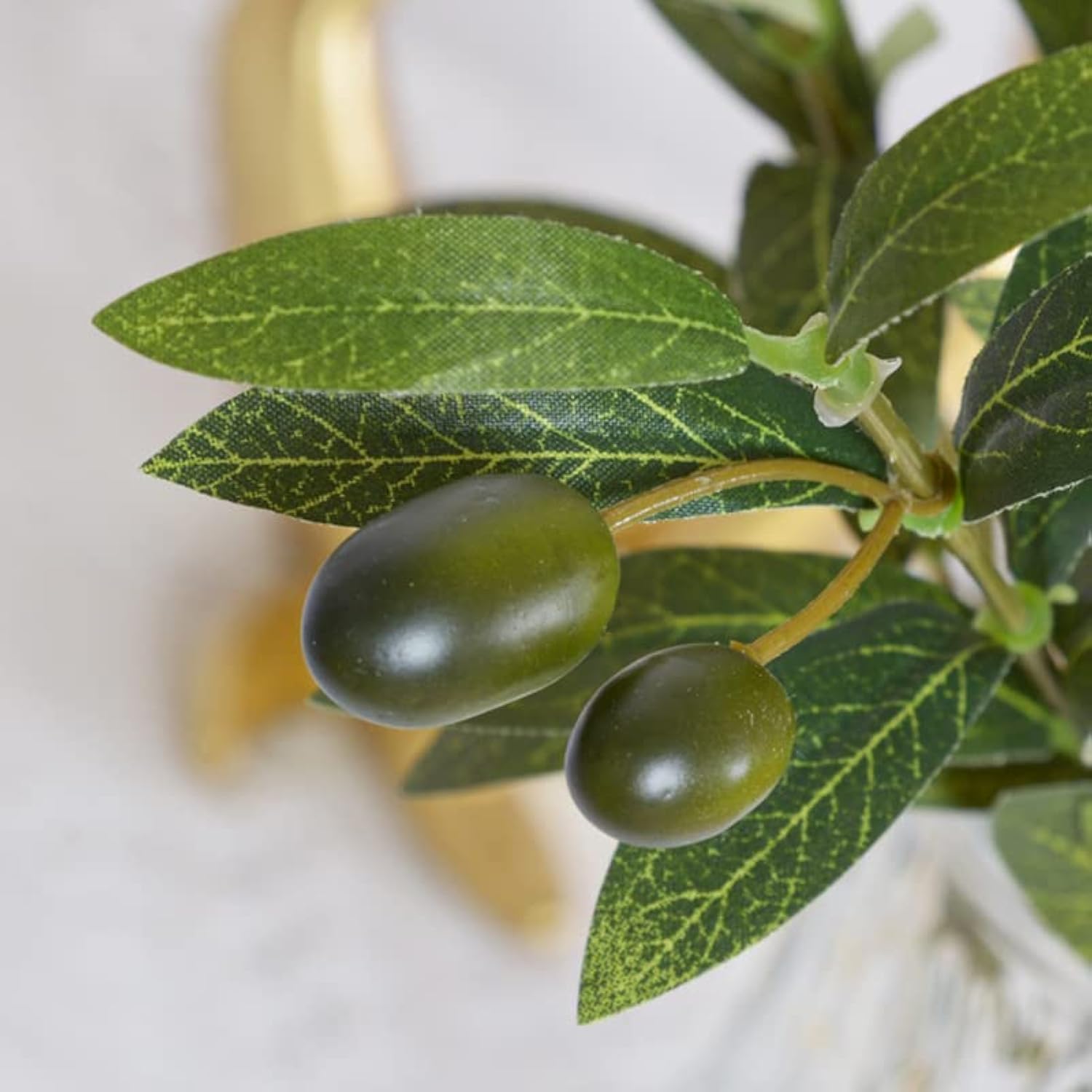 4 Pcs Artificial Olive Branches For Vases 19 Inch Faux Olive Branch Stems Leaves With Fruits For Home Decor Weddings Party Vase Decorative Floral Arrangement
