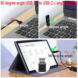10Gbps Usb 3.1 To Usb C 90° Angle Adapter Usb A Male To Usb C Female L-Shaped