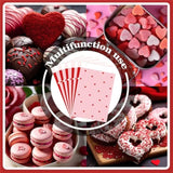 100Pcs Valentine Treat Bags Red Pink Self-Adhesive Paper Gift Bags Cute Heart Prints Goodies Candy Buffet Bags Holiday Cookie Bag For Wedding Mother'S Day Party Supplies