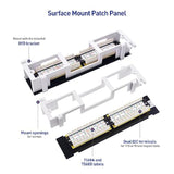 Cable Matters [UL Listed] Mini 12-Port Vertical Patch Panel with 89D Bracket, Compact 10 Inch Patch Panel with 10 Gigabit Ethernet