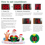 10 Ft Christmas Inflatable Outdoor Decorations With Led Christmas Countdown Clock, Snowman Santa And Gingerbread Man, Li
