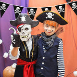 60pcs Pirate Skull Banner — Jolly Roger Flag Pennant for Halloween Party