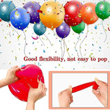 68Pcs Red, Black & White Latex Balloons with Confetti for Birthday, Wedding & More