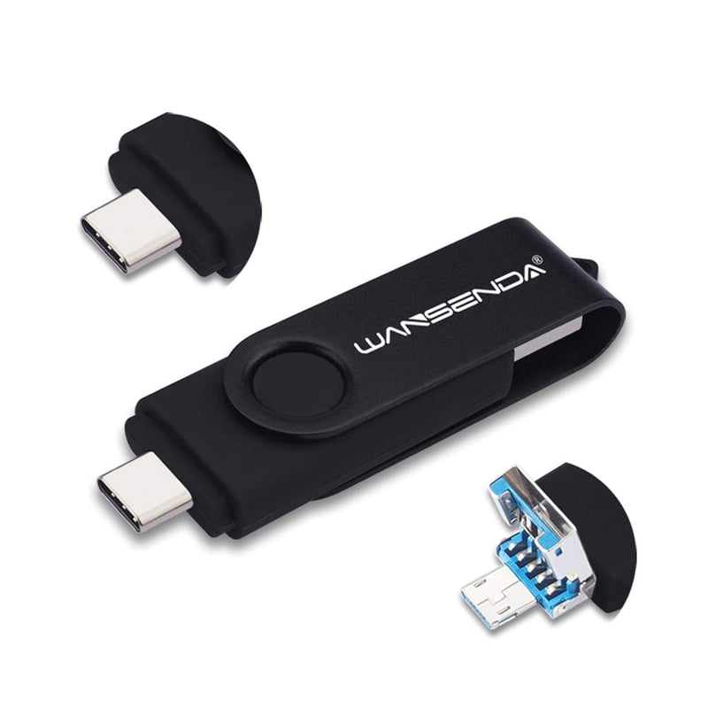 3 In 1 Usb 3.0/3.1 Flash Drive Type-C Type-A & Micro Usb Thumb Drive (128Gb, B