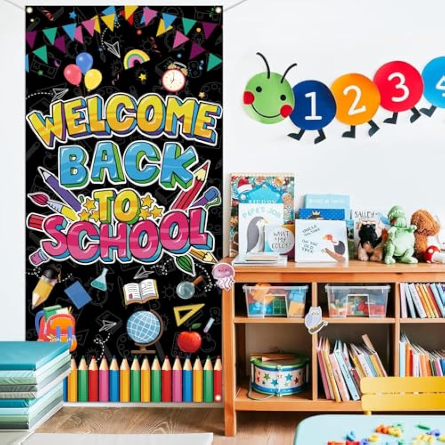 Welcome Back To School Door Banner, Back To School Decorations Banner For Classroom Door Decorations, First Day Of School Door Banner