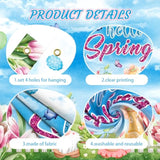 Hello Spring Backdrop Butterfly Flowers Balloon Photography Background Easter Spring Party Decorations Banner Photo Props 70.8 X 43.3 Inch