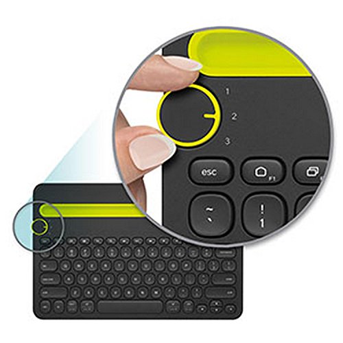 K480 Wireless Multi-Device Keyboard For Windows, Macos, Ipados, Android Or Chrome Os, Bluetooth, Compact, Compatible With Pc, Mac, Laptop, Smartphone, Tablet - Black
