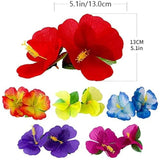 36Pcs Hawaiian Hibiscus Flowers Artificial Hibiscus Flower Fake Hibiscus Flowers Petal For Beach Party Decoration