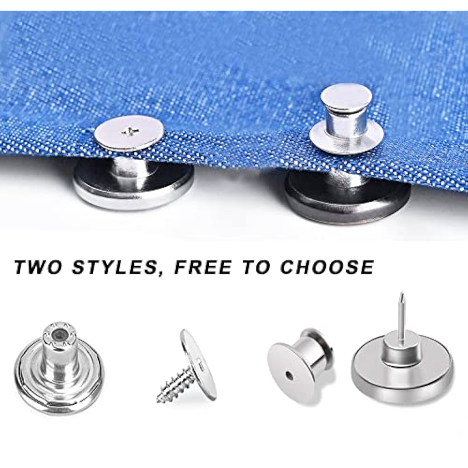Jeans Button Replacement No Sew, 24 Sets Metal Buttons For Pants - Ins