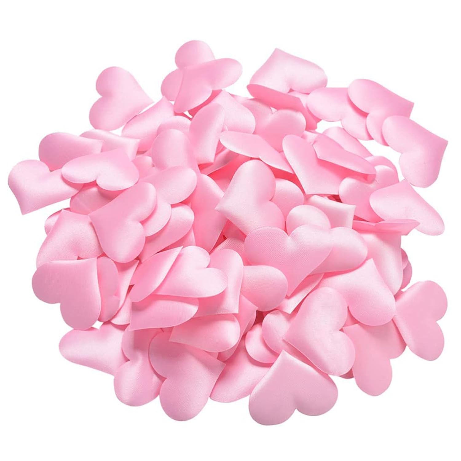 100 Pcs Love Heart Shaped Sponge Petals Handmade Diy Petal Birthday Table Wedding Party Supplies Decoration (Pink)