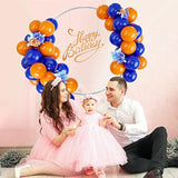Balloons Blue And Orange, 50Pcs Blue And Orange Latex Balloon, Blue And Orange Party Balloons Birthday Balloons Decoration For Girls Boys Birthday Party Baby Shower Bridal Shower Engagement