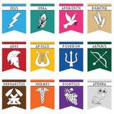 Greek Mythology Party Signs, 12Pcs Greek God Party Decorations, Greek Mythology Party Decorations, Fit For Greek Gods Birthday, Ancient Greek Party Decor, Percy Jackson Birthday Party Decor