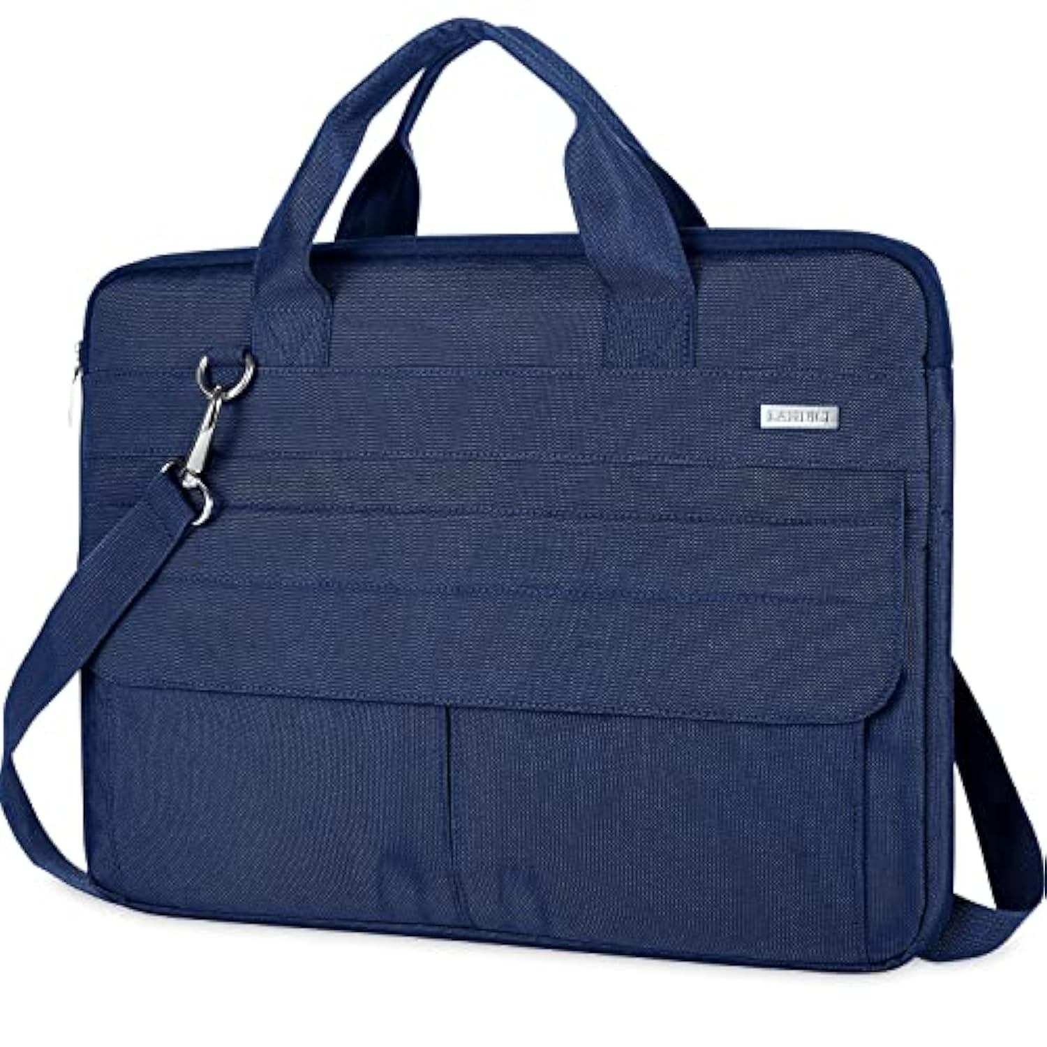 Laptop Bag Case 17 17.3 Inch, Waterproof Computer Sleeve Cover Compatible With Macbook 17, 17-18 Inch Hp Acer Dell Lenovo Asus Laptop, Slim Briefcase With Shoulder Strap, Blue