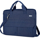 Laptop Bag Case 17 17.3 Inch, Waterproof Computer Sleeve Cover Compatible With Macbook 17, 17-18 Inch Hp Acer Dell Lenovo Asus Laptop, Slim Briefcase With Shoulder Strap, Blue