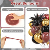 58Pcs Black Burgundy And Gold Balloons 12 Inch Maroon Gold Red Black Confetti Balloons Magic Themed Decorations For Boys Girls Graduations Baby Shower Birthday Party Decor Backdrop Supplies