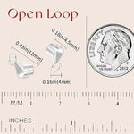 925 Sterling Silver Bails For Pendants Clasp With Open Loop,Jewelry Bails For Pendants Slider Connectors For Necklace Jewelry Making Made In Italy(5Pcs)