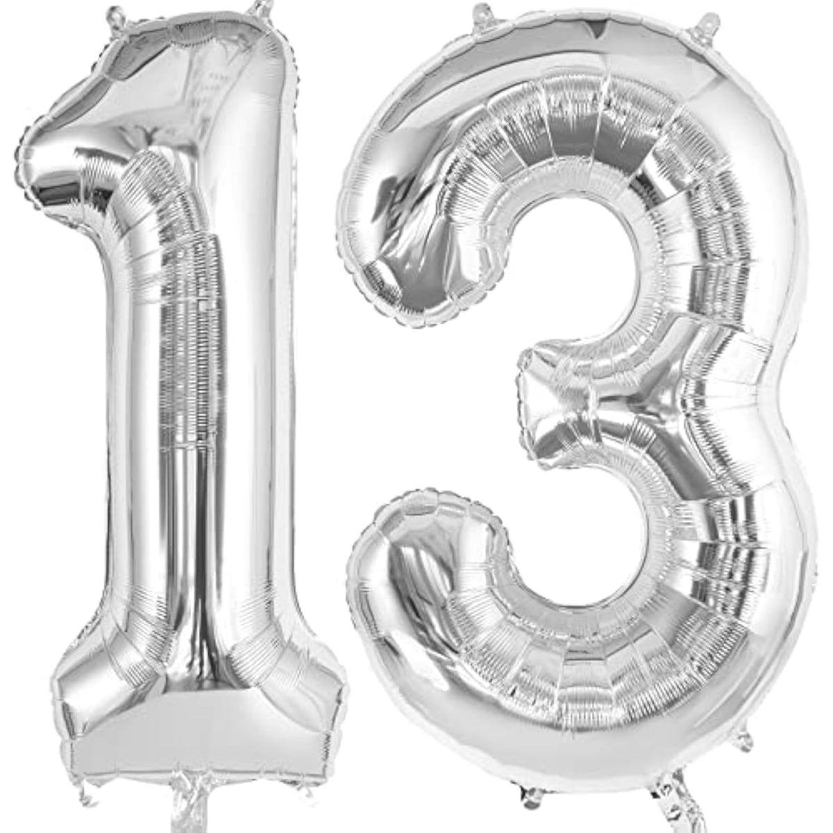 40" Silver Number 13 or 31 Foil Balloons Birthday Anniversary Decor