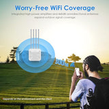Ax3000 Outdoor Wifi 6 Extender Long Range, Outdoor Wireless Access Point, Active Poe, 4X8Dbi Antennas,Work With Starlink/Cameras/Router,Ip67,Up To 256 Devices For Farm,Yard,Rv