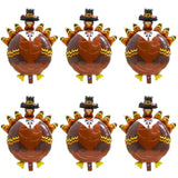 Thanksgiving Turkey Balloons 6Pcs Large Foil Balloons for Fall Harvest Party Decor