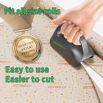 2 Pack Wrapping Paper Cutter With 3 Replaceable Blades,Gift Wrap Cutter Tool For Holiday Gift Wrapping, Slider Wrap Cutter For Gift Wrapping Accessories,Wrapping Paper Roll Cutter For Christmas