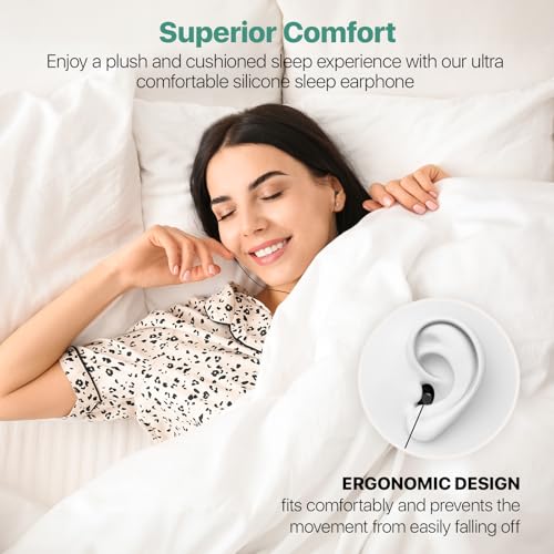 Sleep Headphones, 1 Pair USB C Wired Earbuds with Soft Silicone Noise Reduction Type C Earbuds with Microphone, Ideal for Sleeping, snoring,