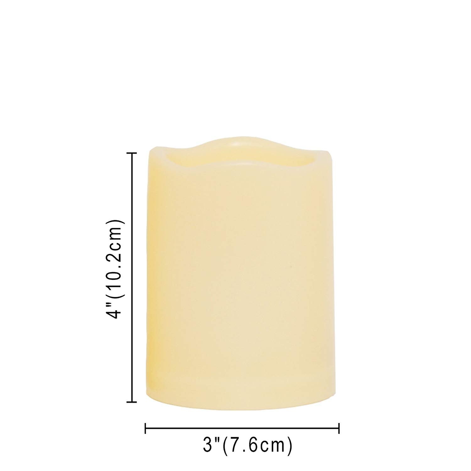 Waterproof Outdoor Battery Operated Flameless Candles With Remote Timer Plastic Flickering Fake Electric Led Pillars For Lantern Garden Wedding Christmas Decorations 3X4 Inches 2 Pcs