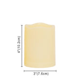Waterproof Outdoor Battery Operated Flameless Candles With Remote Timer Plastic Flickering Fake Electric Led Pillars For Lantern Garden Wedding Christmas Decorations 3X4 Inches 2 Pcs