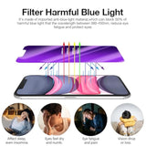 Anti Blue Light Privacy Screen Protector For Iphone 11 With Camera Lens Protector, Blue Light Blocking Eye Protection 9H Tempered Glass, Anti Glare Anti-Fingerprint Smooth Matte Film, 6.1 Inch