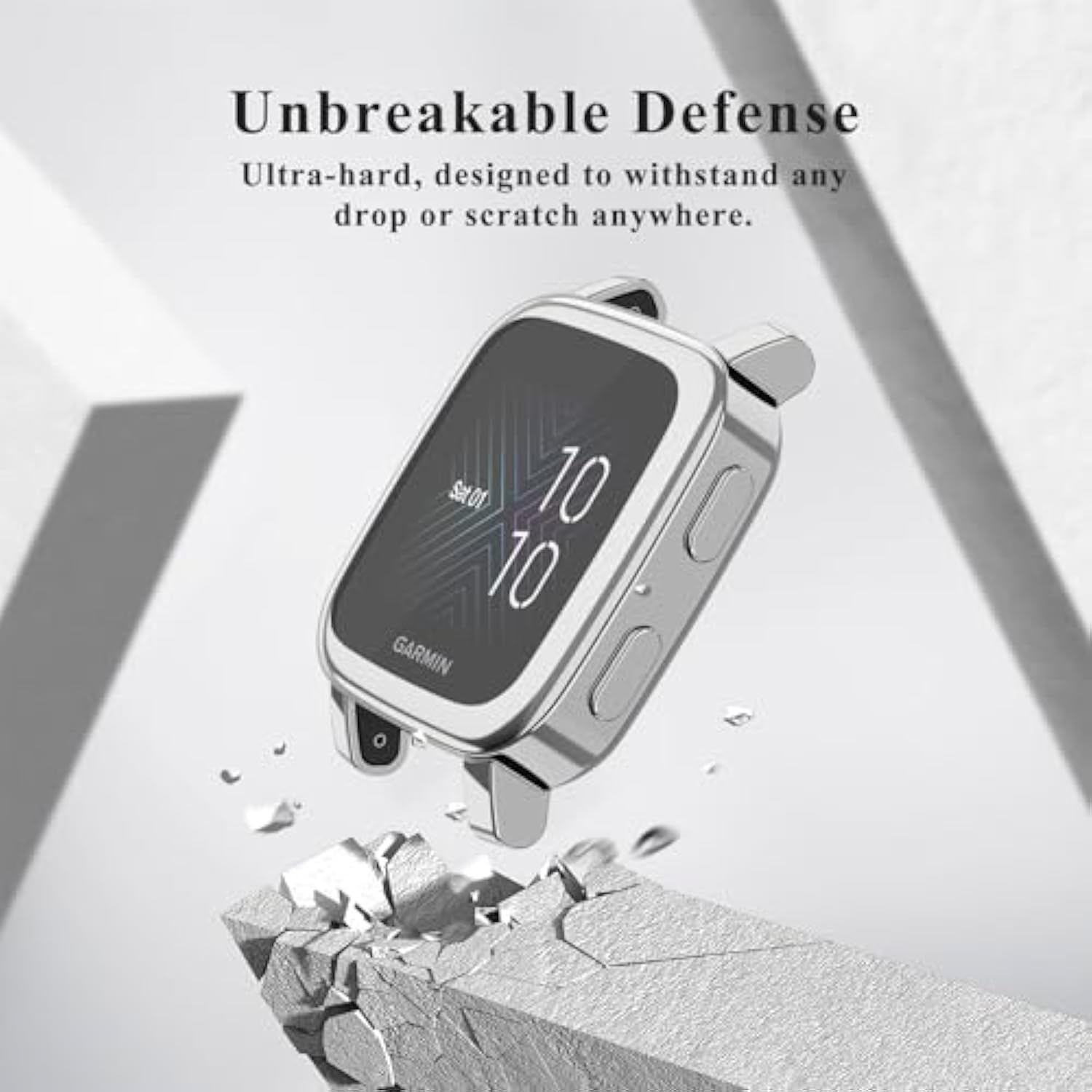 4 Pack Case For Garmin Venu Sq 2 / Venu Sq Screen Protector Case, Soft Tpu All-Around Protective Screen Cover Bumper Frame Compatible With Garmin Venu Sq 2 Music/Venu Sq Music Smartwatch (4Pack B)