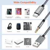 Usb C To 3.5Mm Aux Cable With Charger, 2 In 1 Usb C To 3.5Mm Headphone Car Stereo Aux Cable With Pd 18W Charging Compatible With Iphone 16/16Pro/15/15Pro, Galaxy S24 Ultra/S24/S23/S21Fe, Pixel 8/7/6