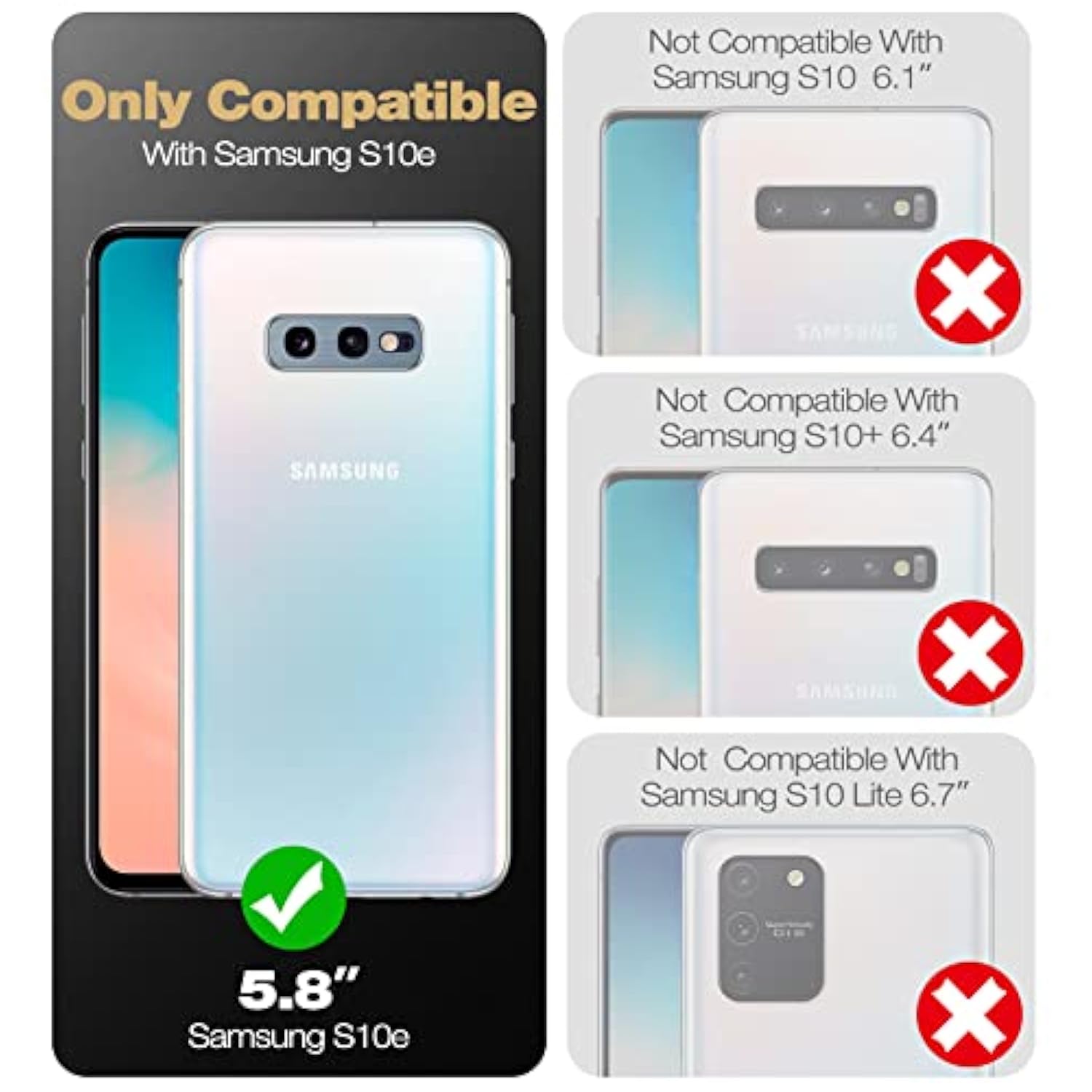For Samsung Galaxy S10E Case, [Built In Screen Protector And Kickstand] Heavy Duty Military Grade Protection Shockproof Protective Cover For Samsung Galaxy S10E (Army Green)