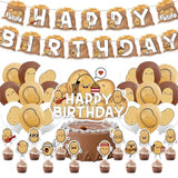 Potato Party Supplies - Cartoon Birthday Decorations Including Happy Banner, Cake Topper, Cupcake Toppers, Balloons For Baby Shower