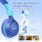 S1 Kids Headphones, Foldable Wired Headphones For Kids, 85Db Volume Limit, Stereo Sound, Adjustable Headband, Portable Lightweight On-Ear Headphone For School/Travel/Boys/Girls (Blue&Pink)