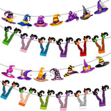 Halloween Witch Hat & Boot Banner Set - Witch Theme Party Decor
