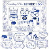 Something Blue Before I Do Photo Booth Props With Frame, 24Pcs Something Blue Before I Do Bridal Shower Decorations, Bridal Shower Decorations, Bachelorette Photo Booth