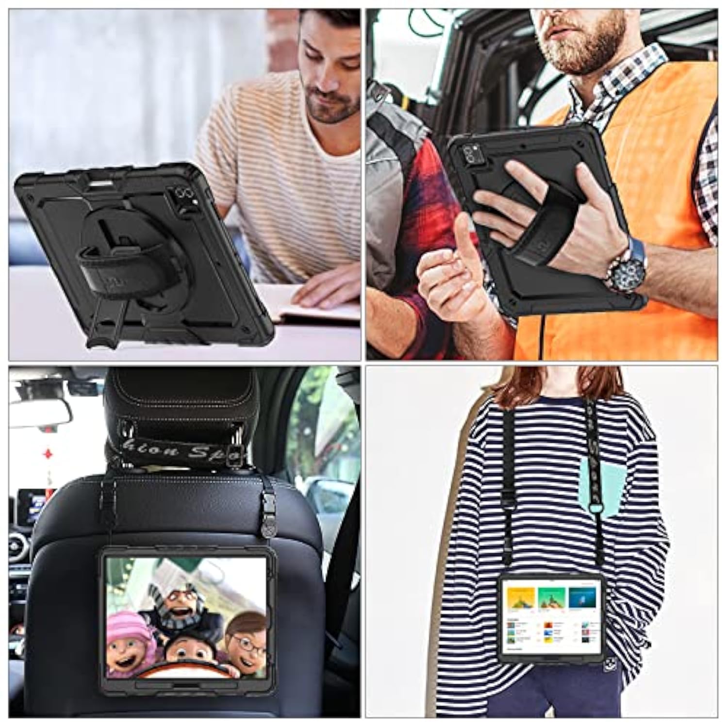 Ipad Pro 12.9 Case (6Th/5Th/4Th/3Rd Gen), [Full-Body] Drop Protection Case Wit