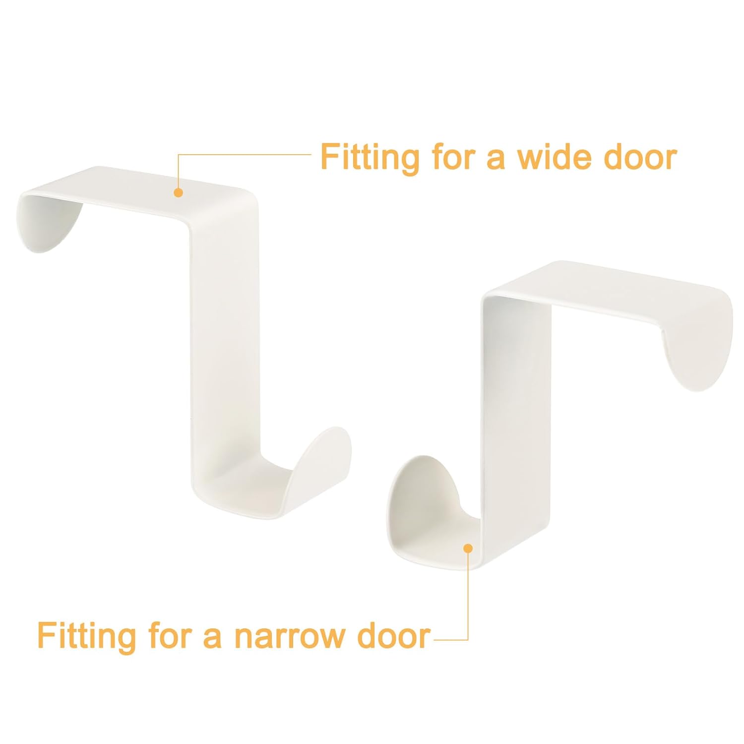 uxcell Over The Door Hooks, 4pcs - Stainless Steel Door Hangers Hooks, S-Shaped Double Hooks for Hanging Clothes, Hats, Towels (White)
