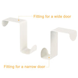 uxcell Over The Door Hooks, 4pcs - Stainless Steel Door Hangers Hooks, S-Shaped Double Hooks for Hanging Clothes, Hats, Towels (White)