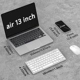 Wireless Keyboard For Mac, Compact Ultra-Slim Design (No Number Pad), Stable Bluetooth Keyboard For Mac, Ergonomic And Portable, Compatible With Macbook Pro/Air/Imac, Silverwhite