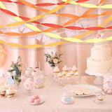 Orange Streamers Party Decorations, 8 Rolls 656Ft Red Orange Yellow Crepe Paper Streamers For Thanksgiving Birthday Anniversary Firefighter Fall Decorations Supplies