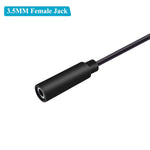 2-Pack 3.5Mm 1/8" Female Jack To Speaker Wire Bare Wire Pigtail Ts Mono 3.5Mm Plug Connector Adapter Repair Audio Cable For Speaker, Trigger Cable
