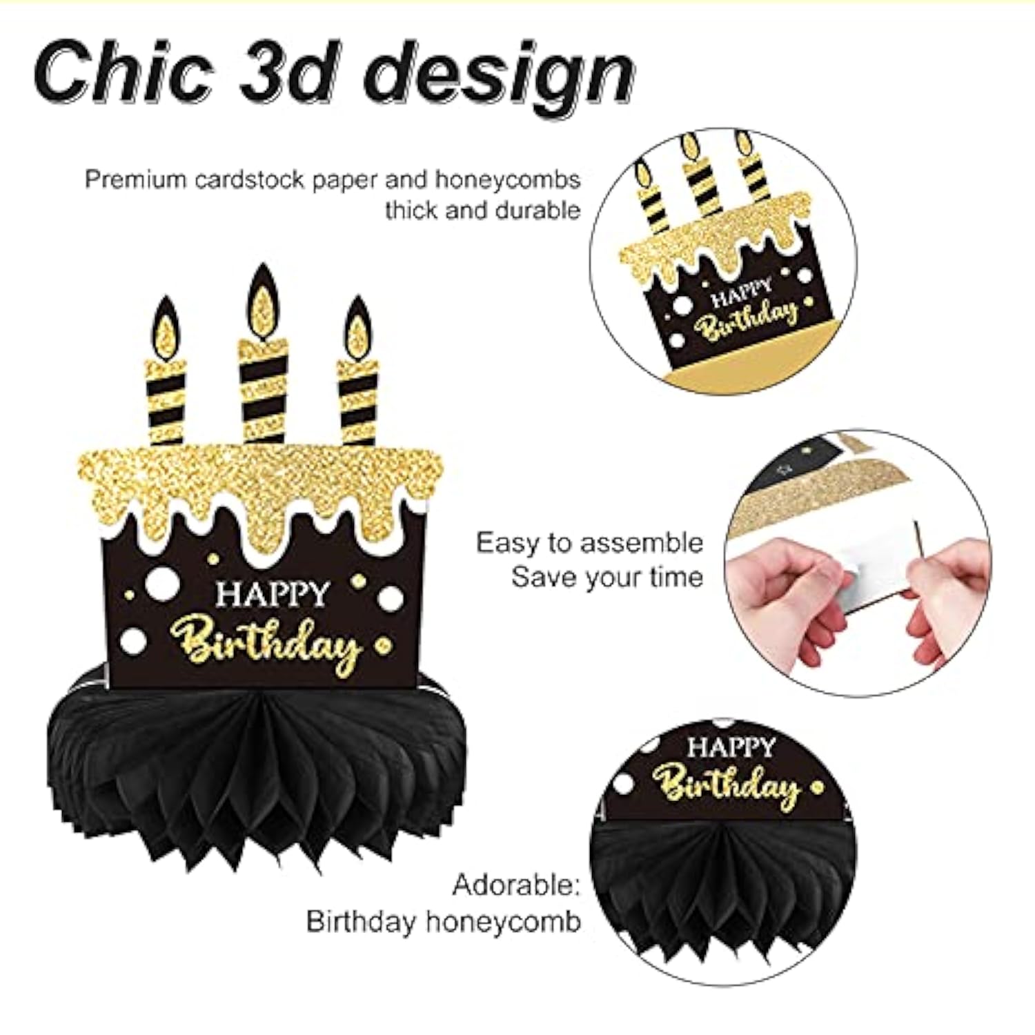 9pcs 21st Birthday Table Centerpieces Honeycomb Toppers for Party Decor