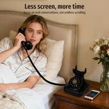 Bluetooth Retro Phone With Speakerphone, Bluetooth Landline Telephone, Bluetooth Home Phone With Usb Rechargeable Power, Hands-Free Calling & Music Playback, Black