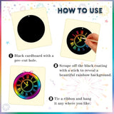 36Pcs New Year Scratch Paper Art Kit, New Year’S Eve Rainbow Scratch Off Cards For 2026 Nye Holiday Activity School Diy Drawing Project Supplies, News Years Paper Scratch Cards